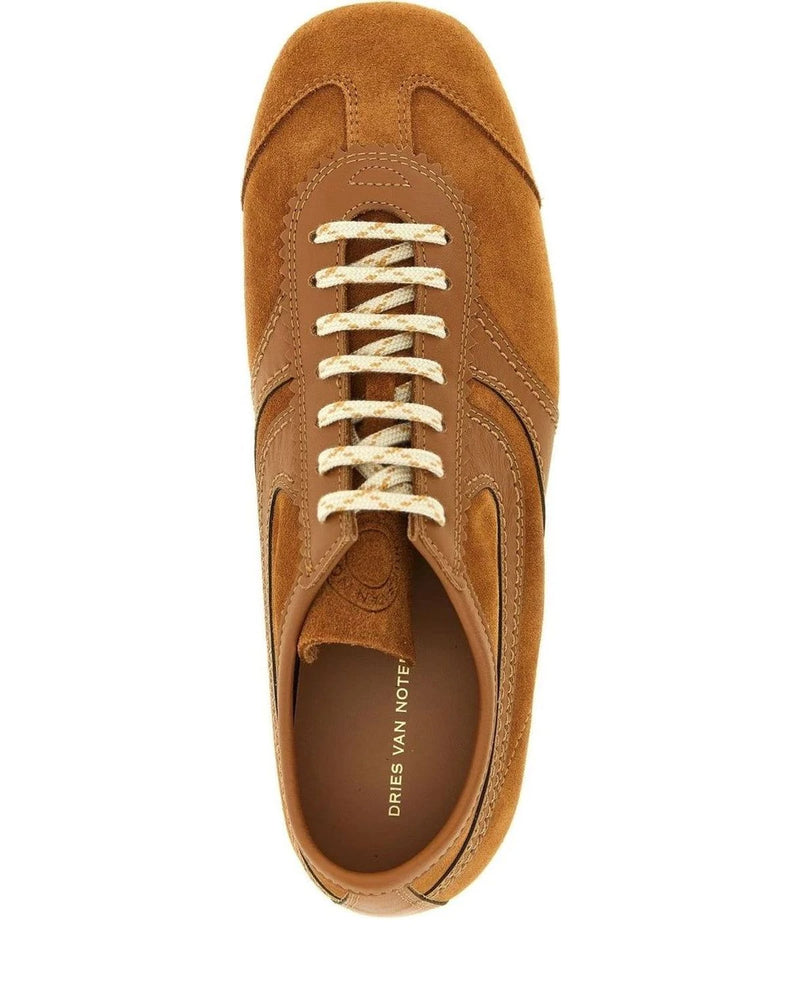 Dries Van Noten Sneakers in brown, Calfskin Leather — view 4