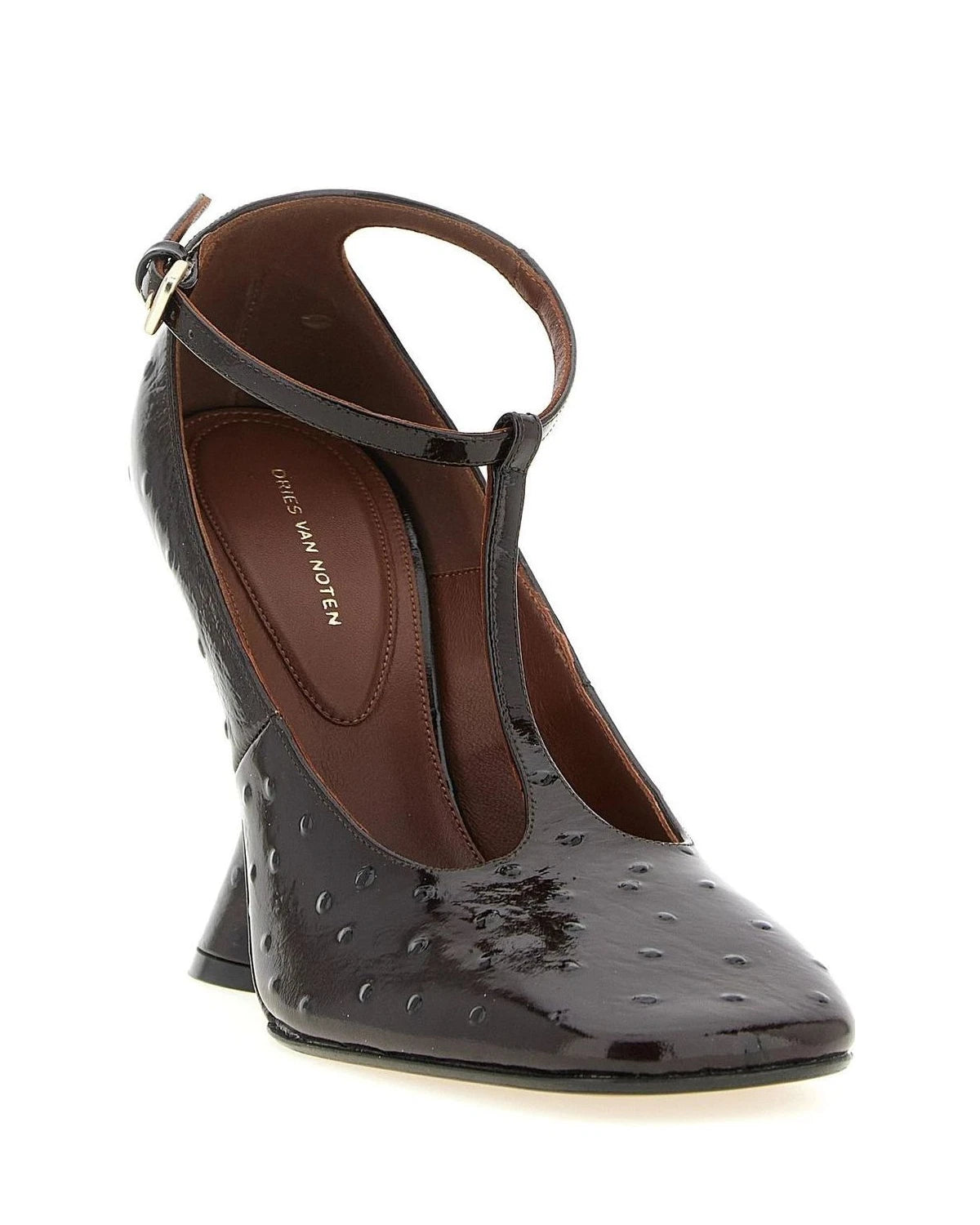 Dries Van Noten Wedges in red, Calfskin Leather — view 2