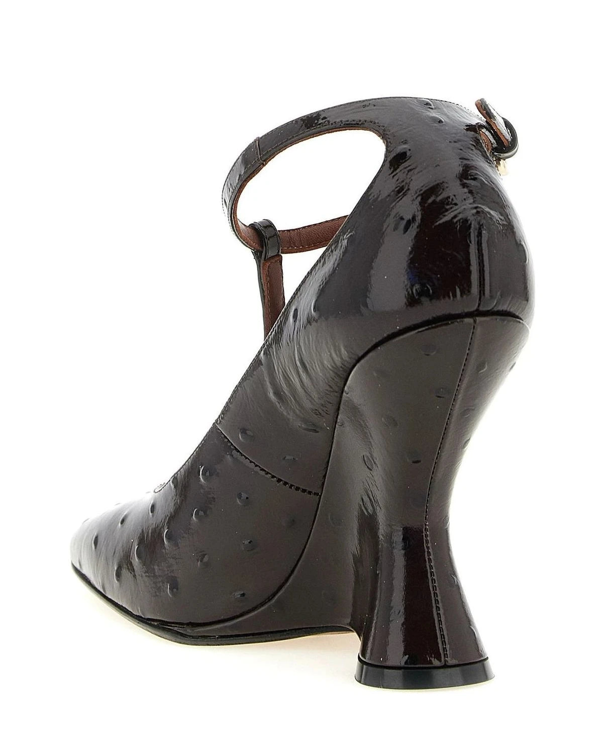 Dries Van Noten Wedges in red, Calfskin Leather — view 3