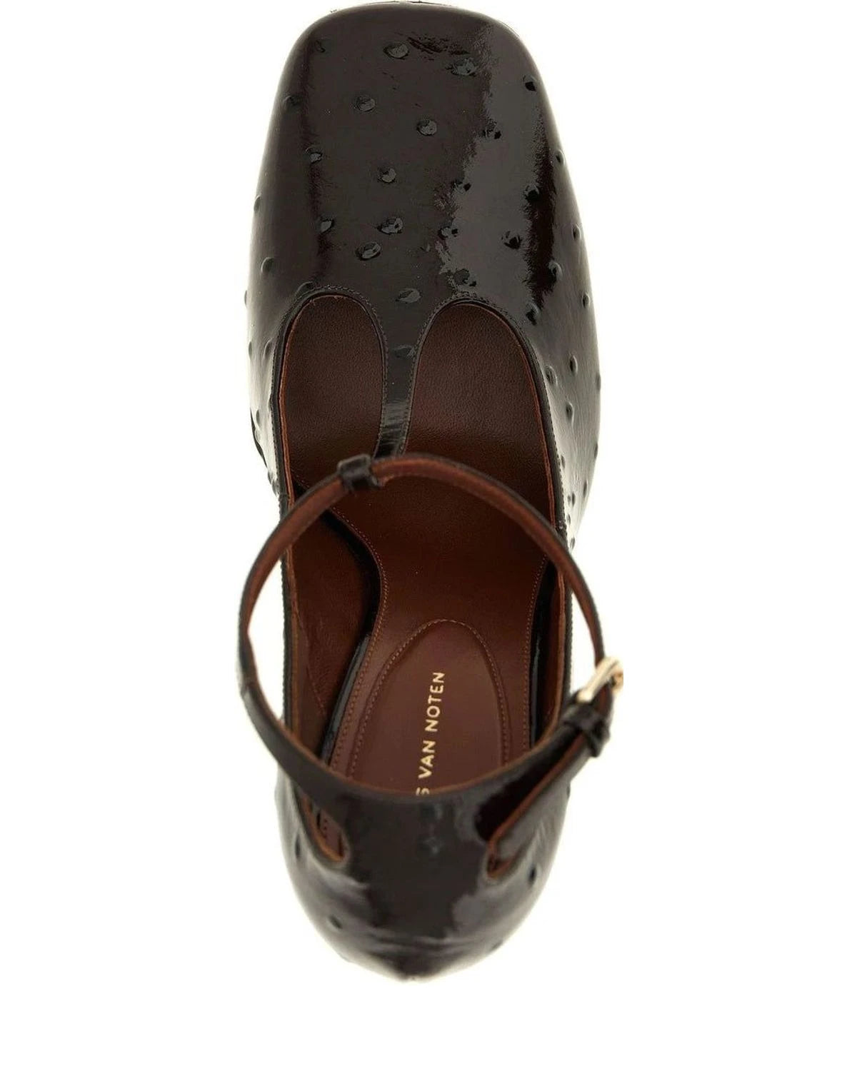 Dries Van Noten Wedges in red, Calfskin Leather — view 4