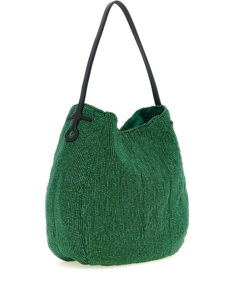 JW Anderson Hobo Bag in green, Leather — view 2