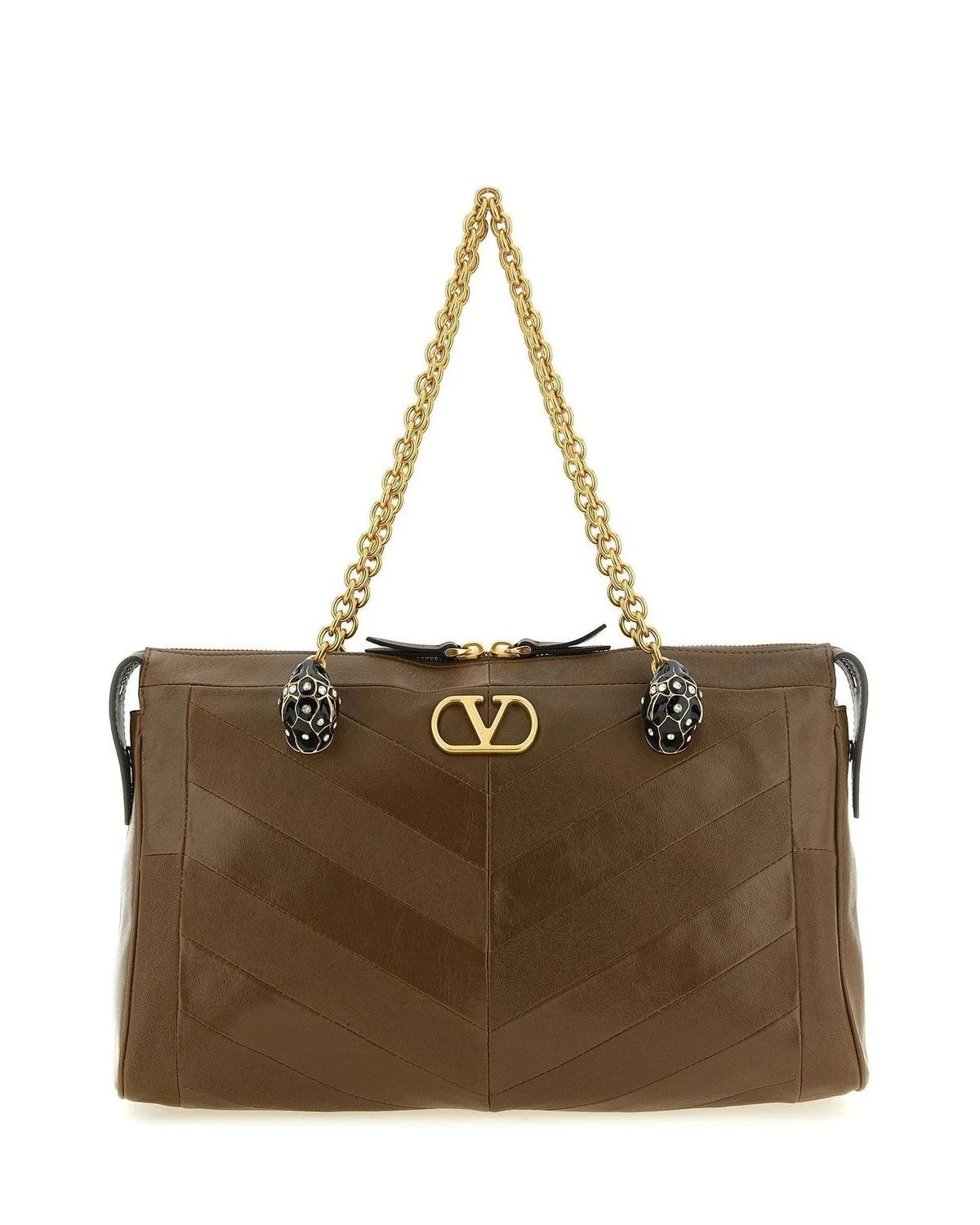 Valentino Garavani Shoulder Bag in brown, Lamb Leather