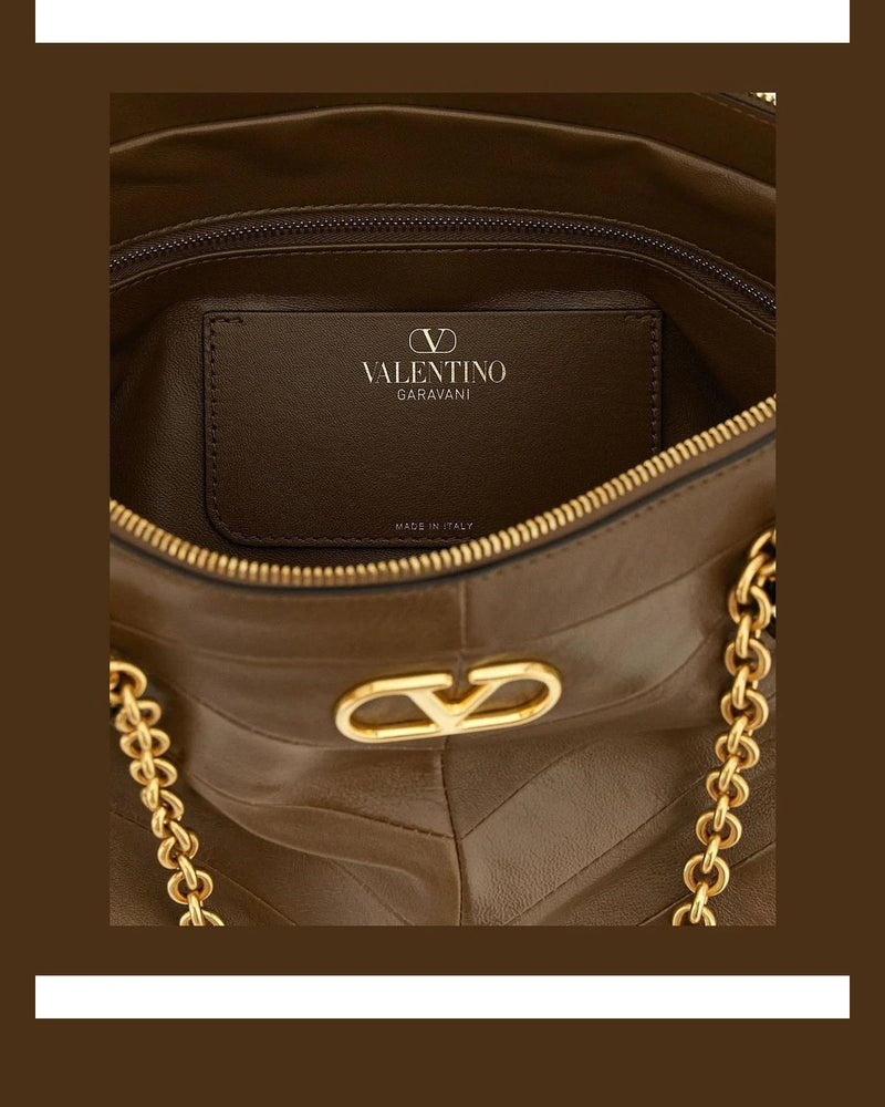 Valentino Garavani Shoulder Bag in brown, Lamb Leather — view 4