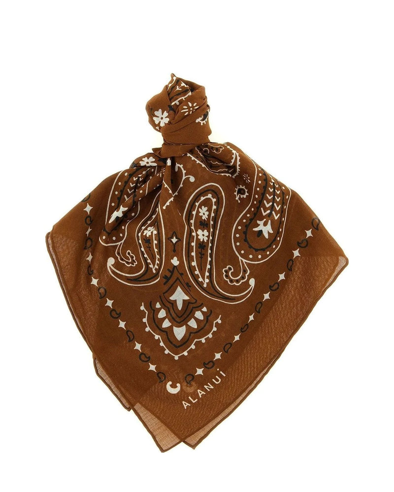 Alanui Scarves & Shawl in brown, Cotton