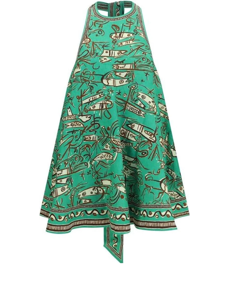 Alemais Dresse in green, Linen