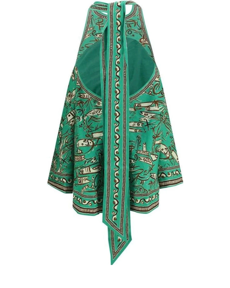 Alemais Dresse in green, Linen — view 2