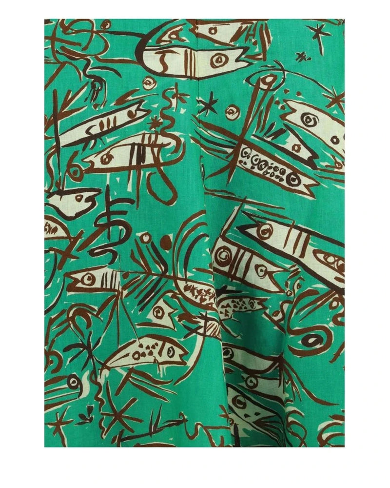 Alemais Dresse in green, Linen — view 3