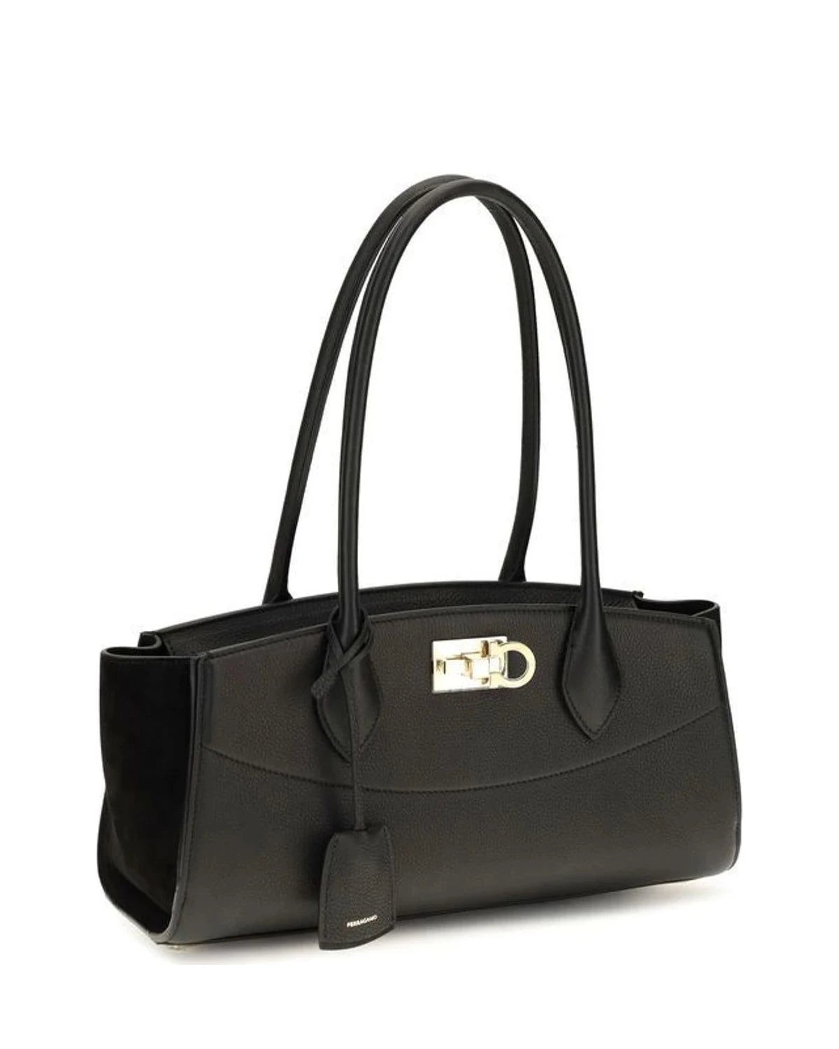 Ferragamo Shoulder Bag in black, Calf Leather — view 2