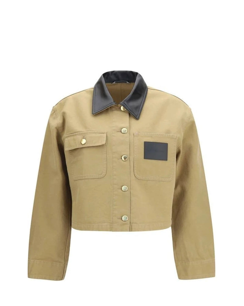 Balenciaga Trucker Jacket in beige, Cotton