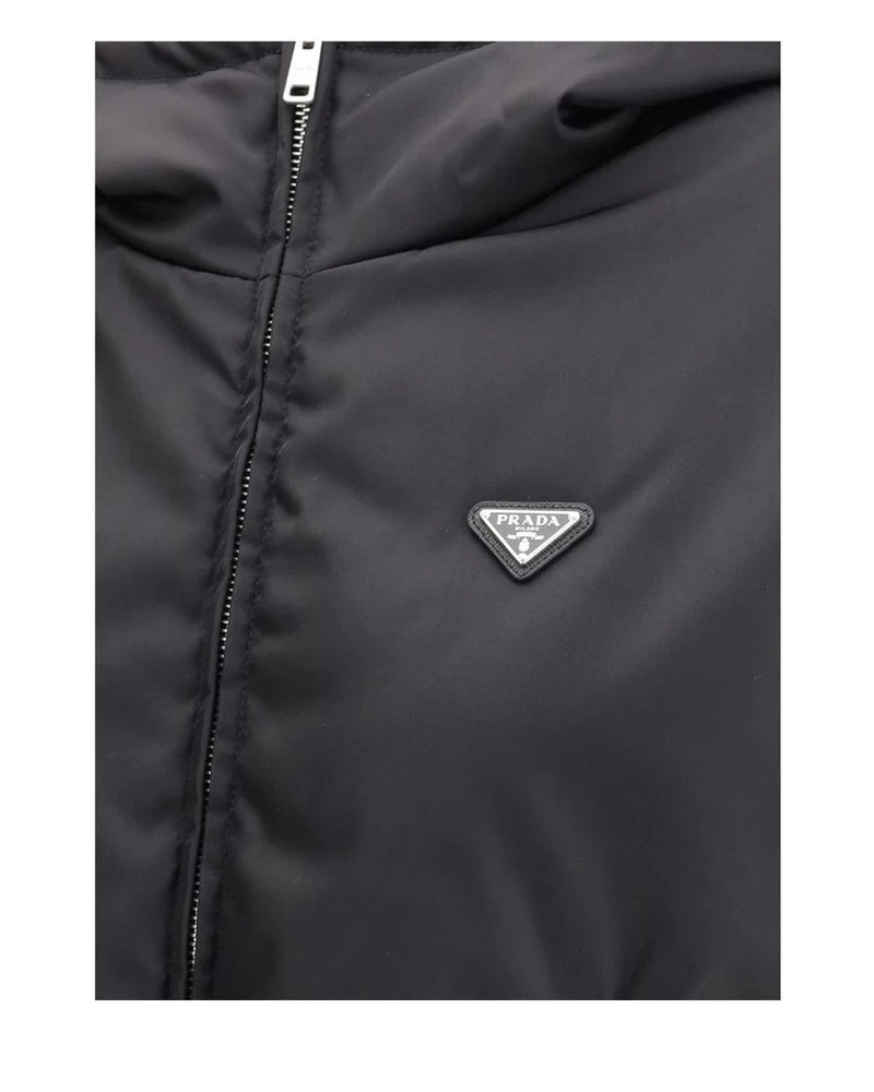 Prada Bomber Jacket in black, Recycled Polyamide — view 3
