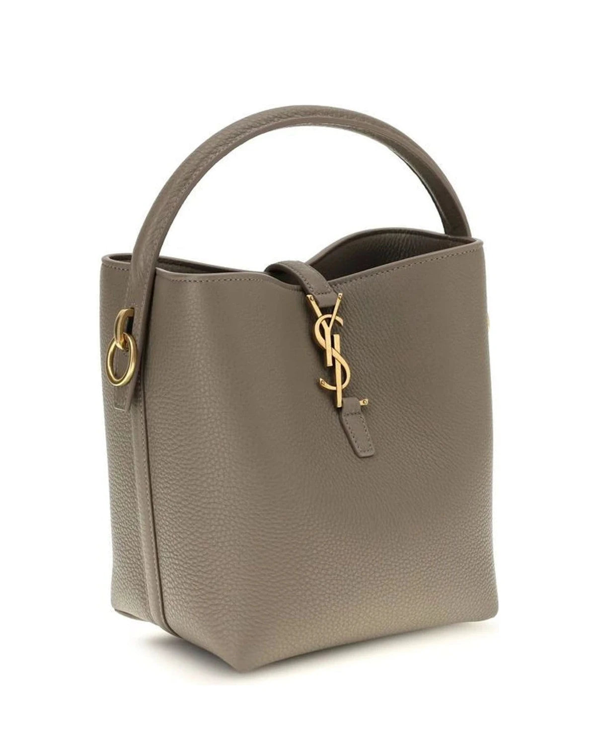 Saint Laurent Bucket Bag in beige, Calf Leather — view 2