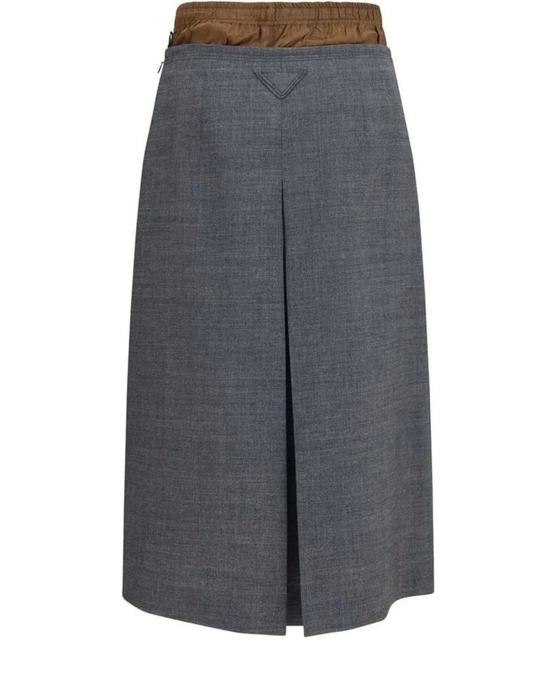 Prada Skirt in gray, Merino Wool — view 2