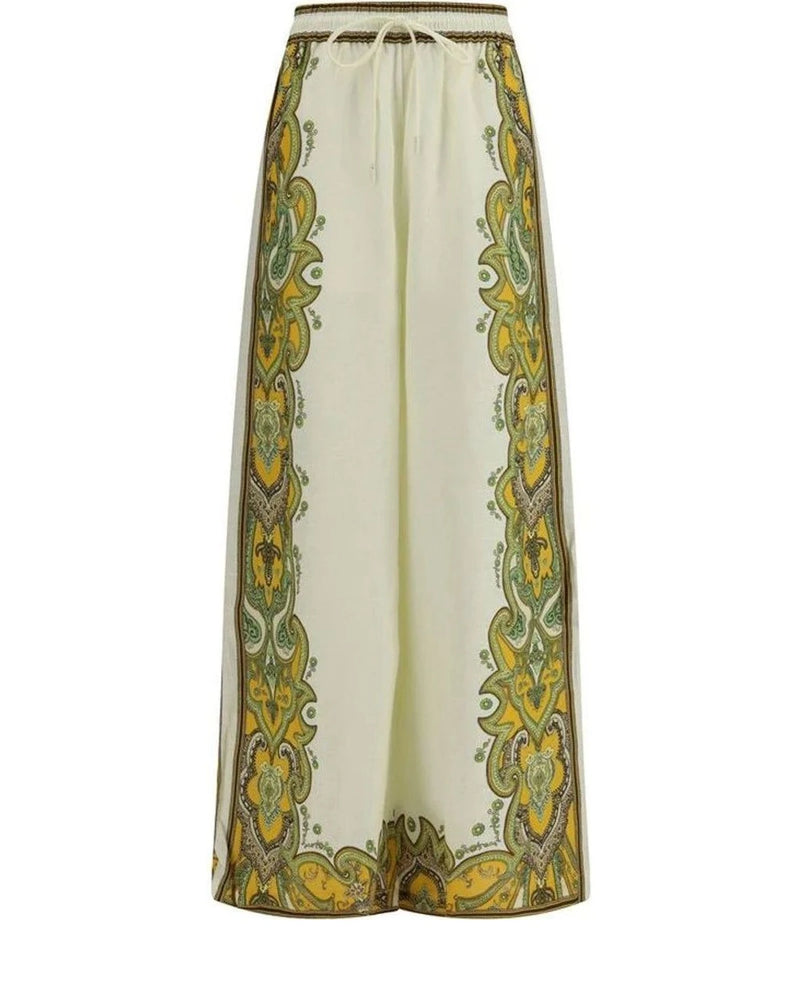 Alemais Palazzo Pant in beige, Linen