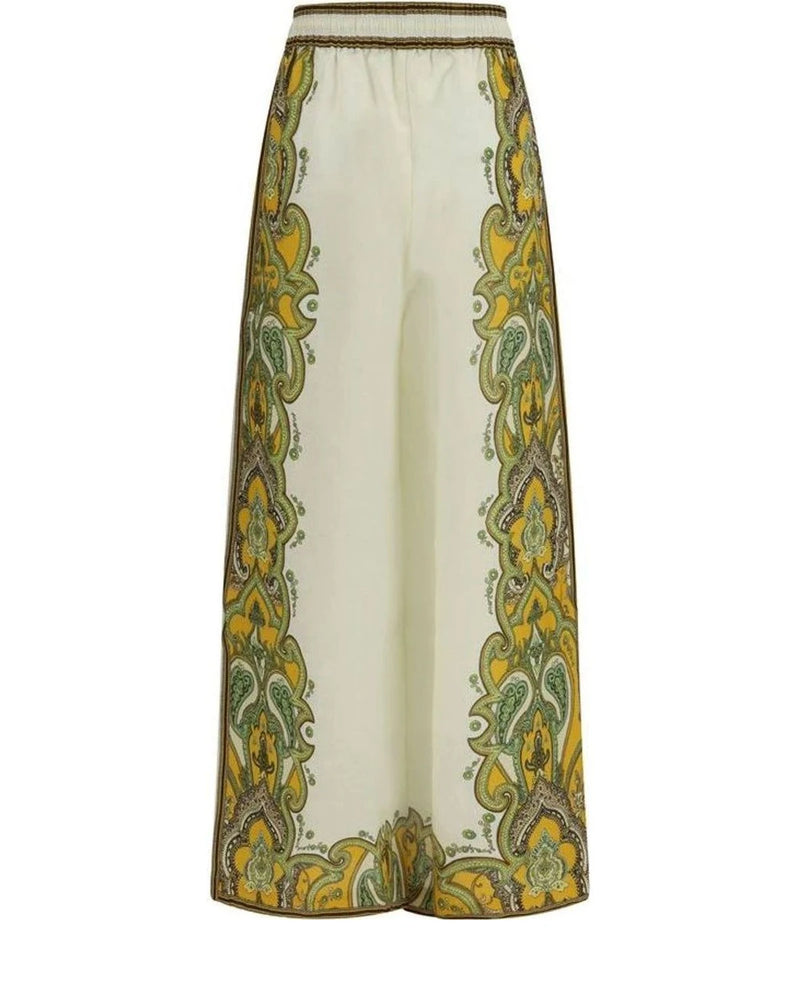 Alemais Palazzo Pant in beige, Linen — view 2