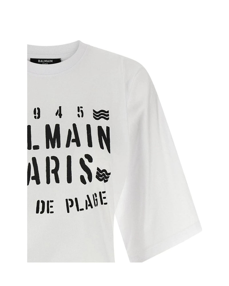 Balmain T-Shirt in white, Cotton — view 3