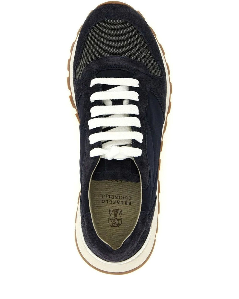Brunello Cucinelli Sneakers in blue, Polyester — view 4