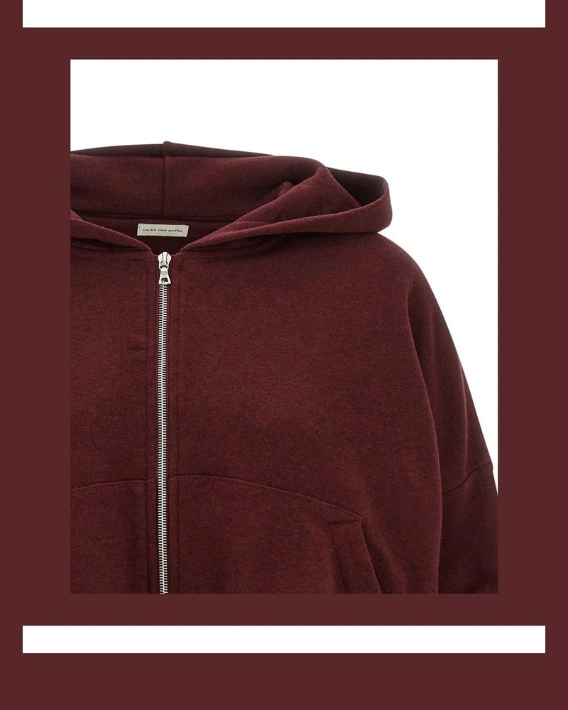 Dries Van Noten Hoodie in red, Cotton — view 3