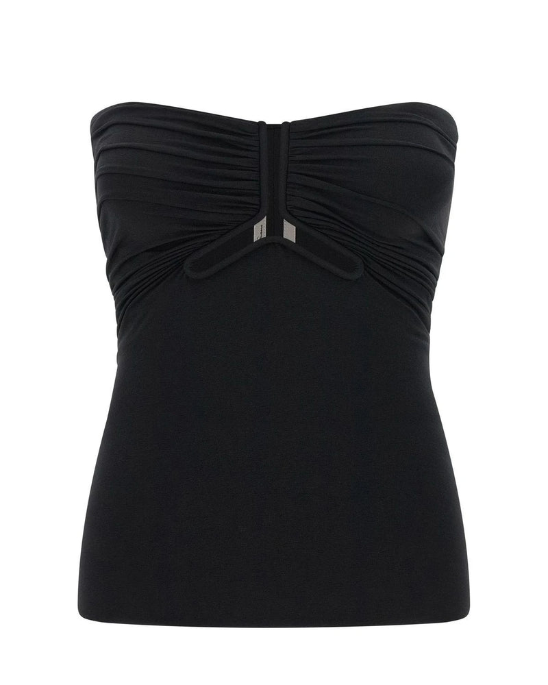 Rick Owens Corset Top in black, Nylon