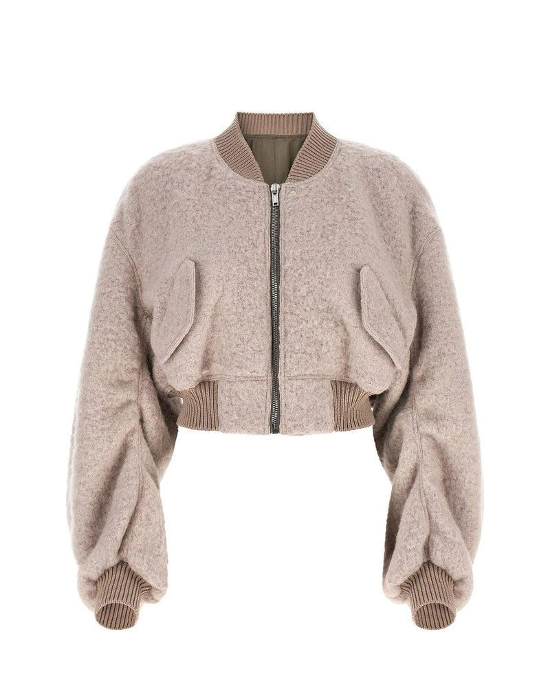 Rick Owens Bomber Jacket in pink, Alpaca