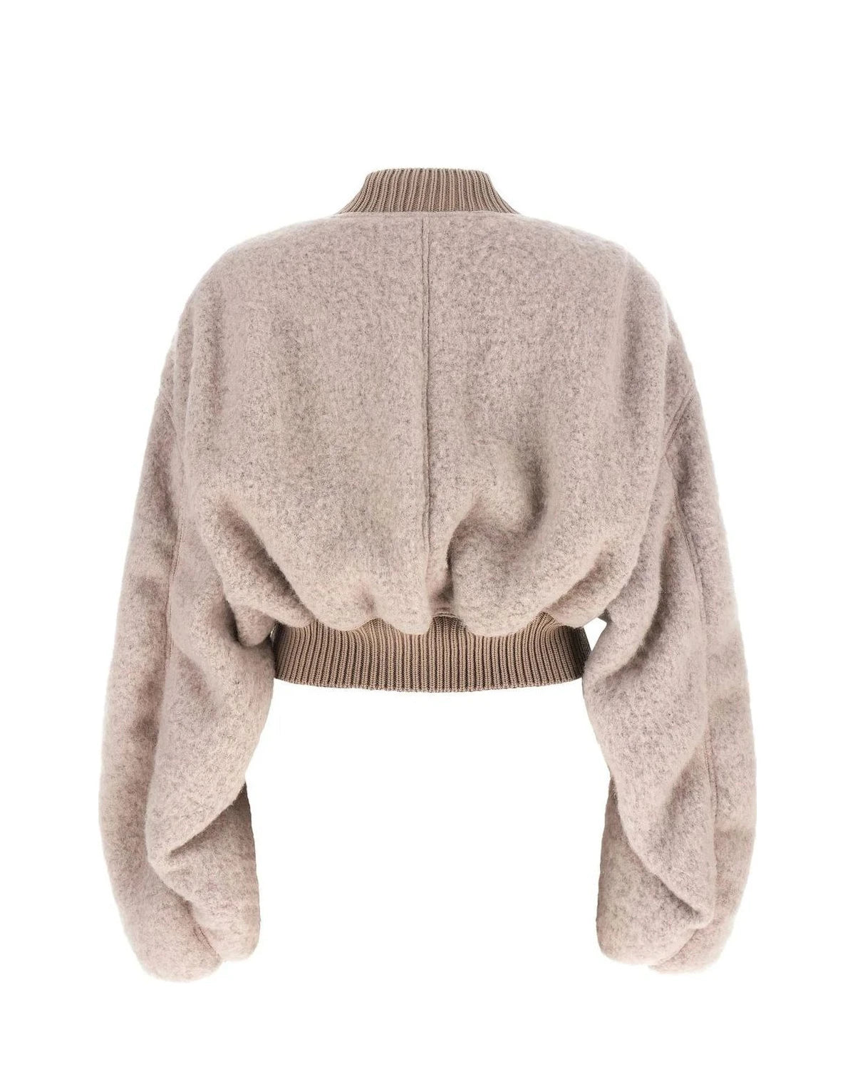 Rick Owens Bomber Jacket in pink, Alpaca — view 2