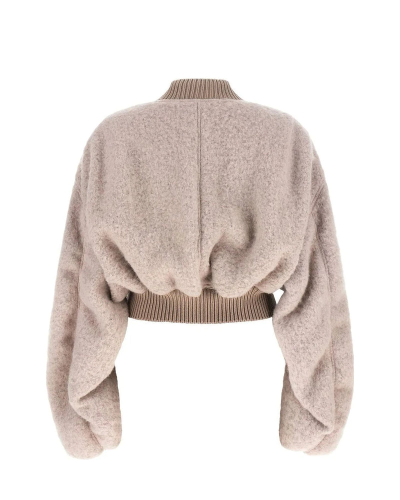 Rick Owens Bomber Jacket in pink, Alpaca — view 2