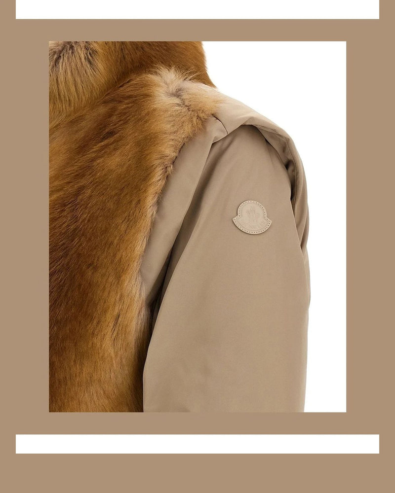 Moncler Puffer Jacket in beige, Polyester — view 5