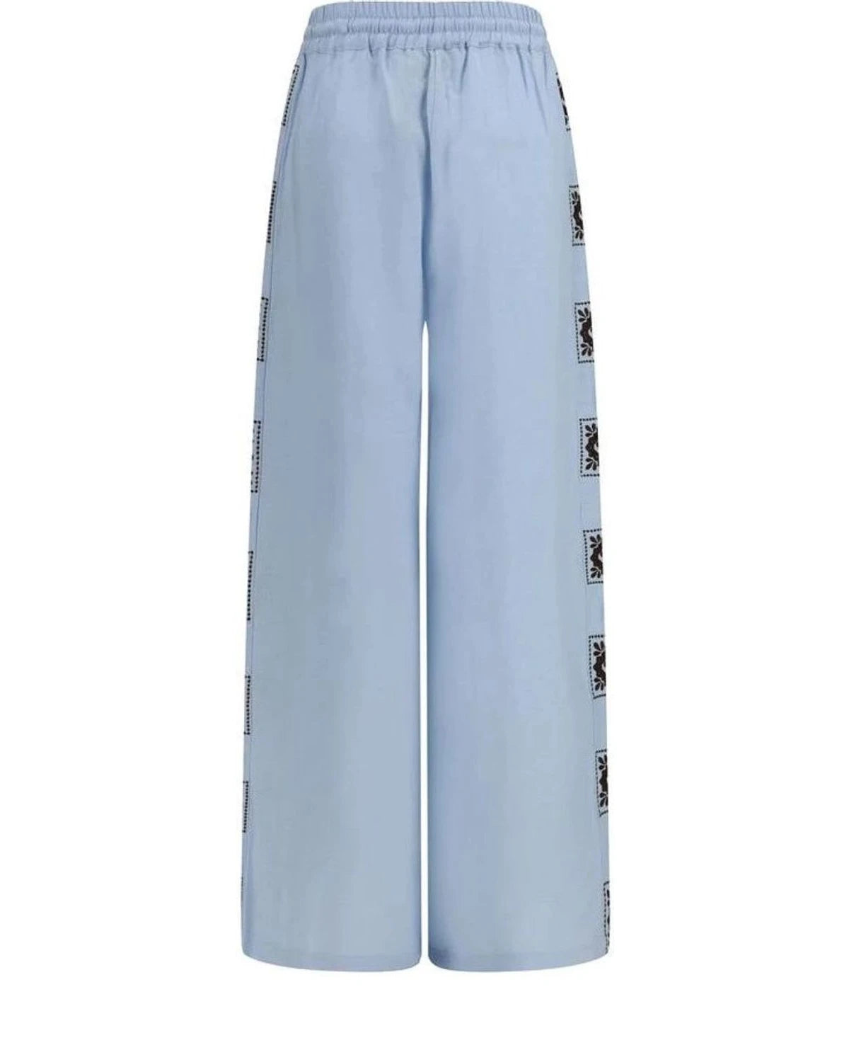 Alemais Palazzo Pant in blue, Linen — view 2