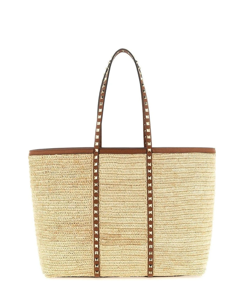Valentino Garavani Shopping Tote in beige, Straw