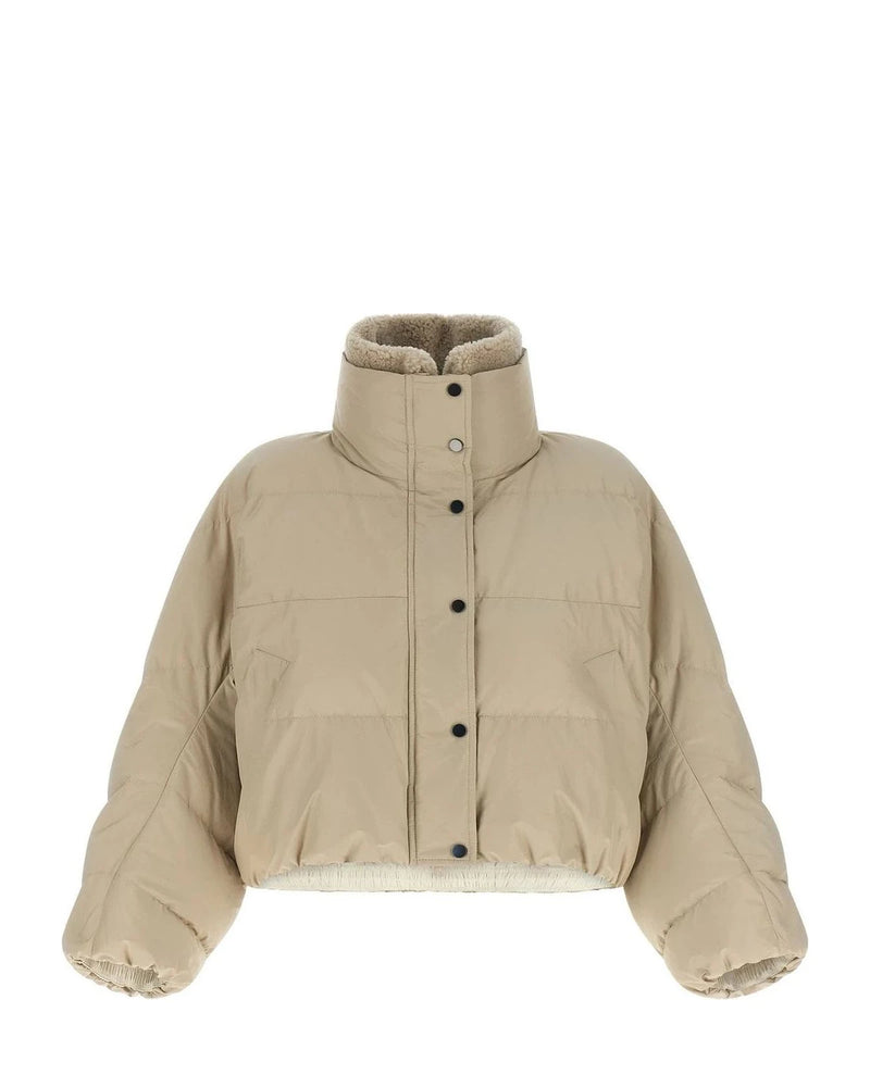 Brunello Cucinelli Puffer Jacket in beige, Cotton