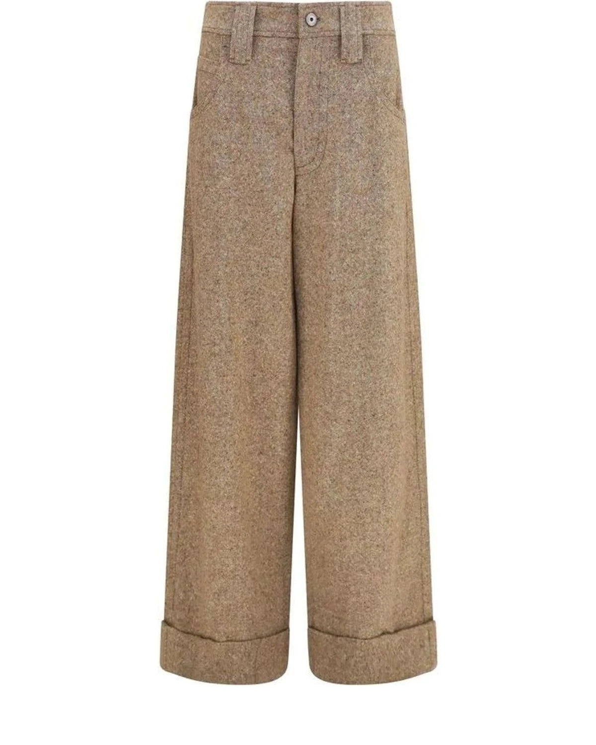 Brunello Cucinelli Palazzo Pant in beige, Merino Wool