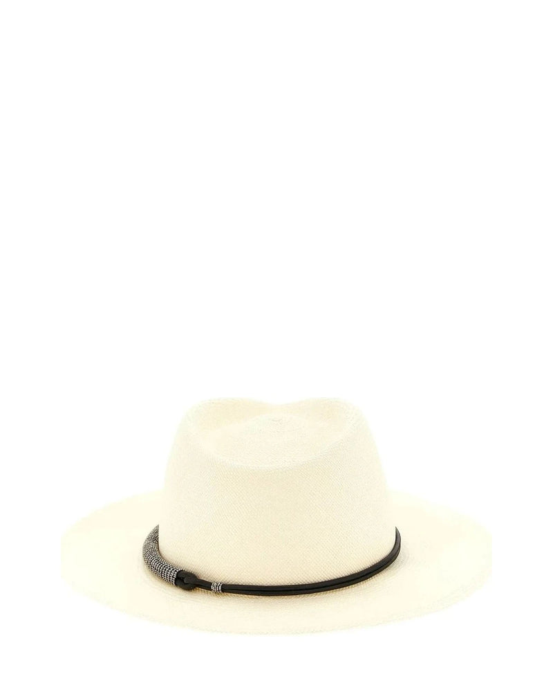 Brunello Cucinelli Panama Hat in beige — view 3