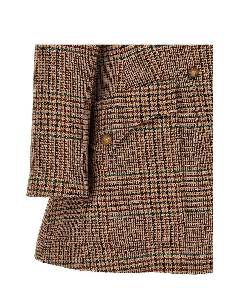 Etro Pea Coat in brown, Wool — view 4