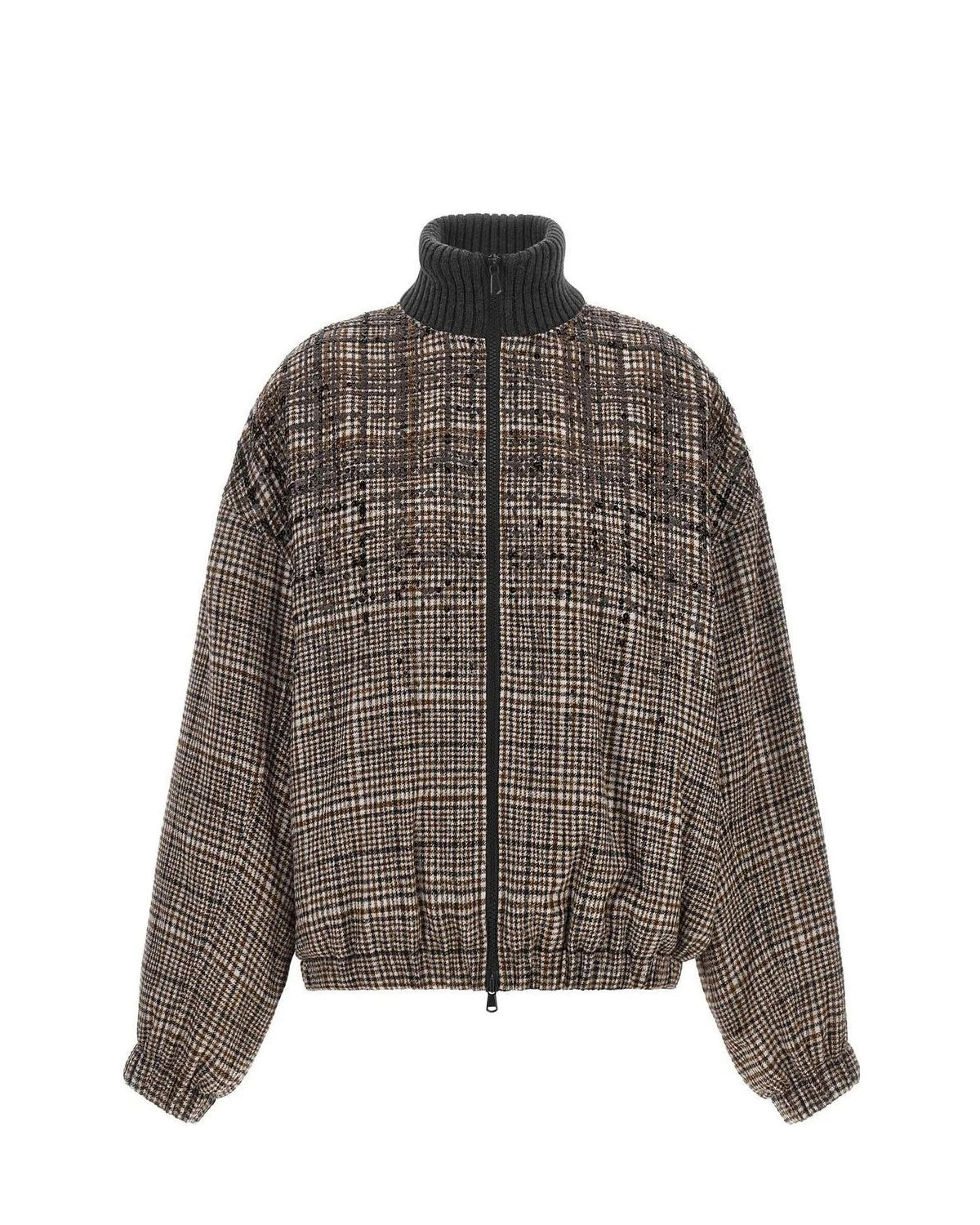 Brunello Cucinelli Bomber Jacket in brown, Alpaca