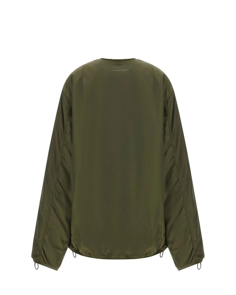 MM6 Maison Margiela Bomber Jacket in green, Polyamide — view 2