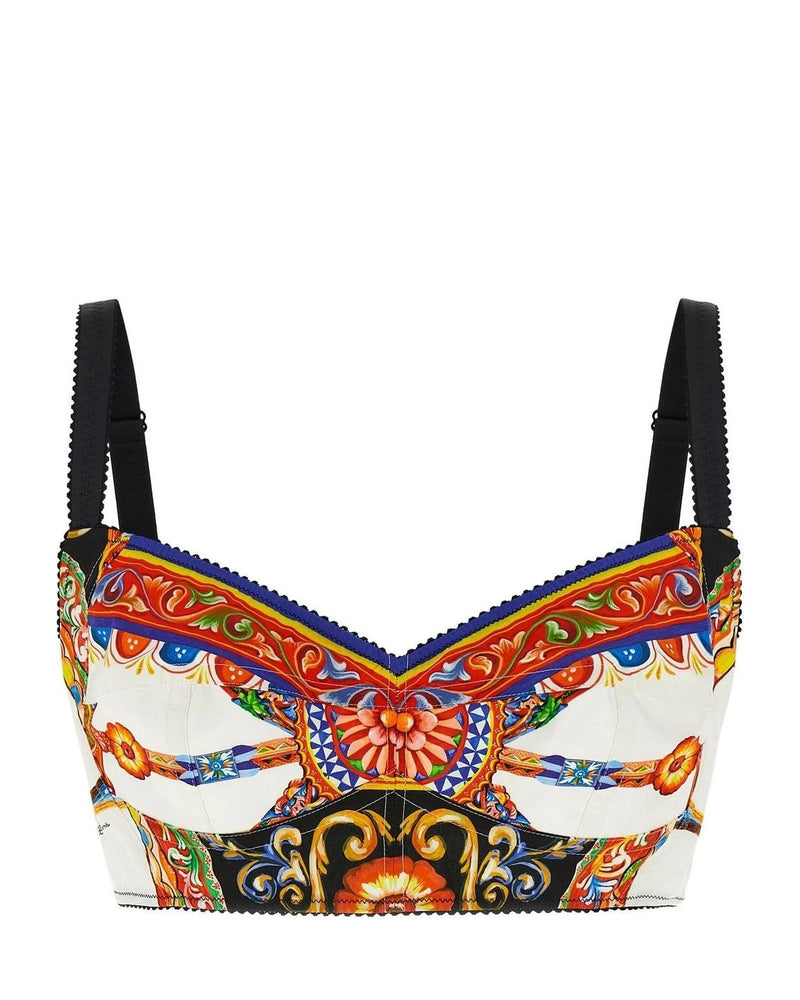 Dolce & Gabbana Corset Top in multicolor, Cotton