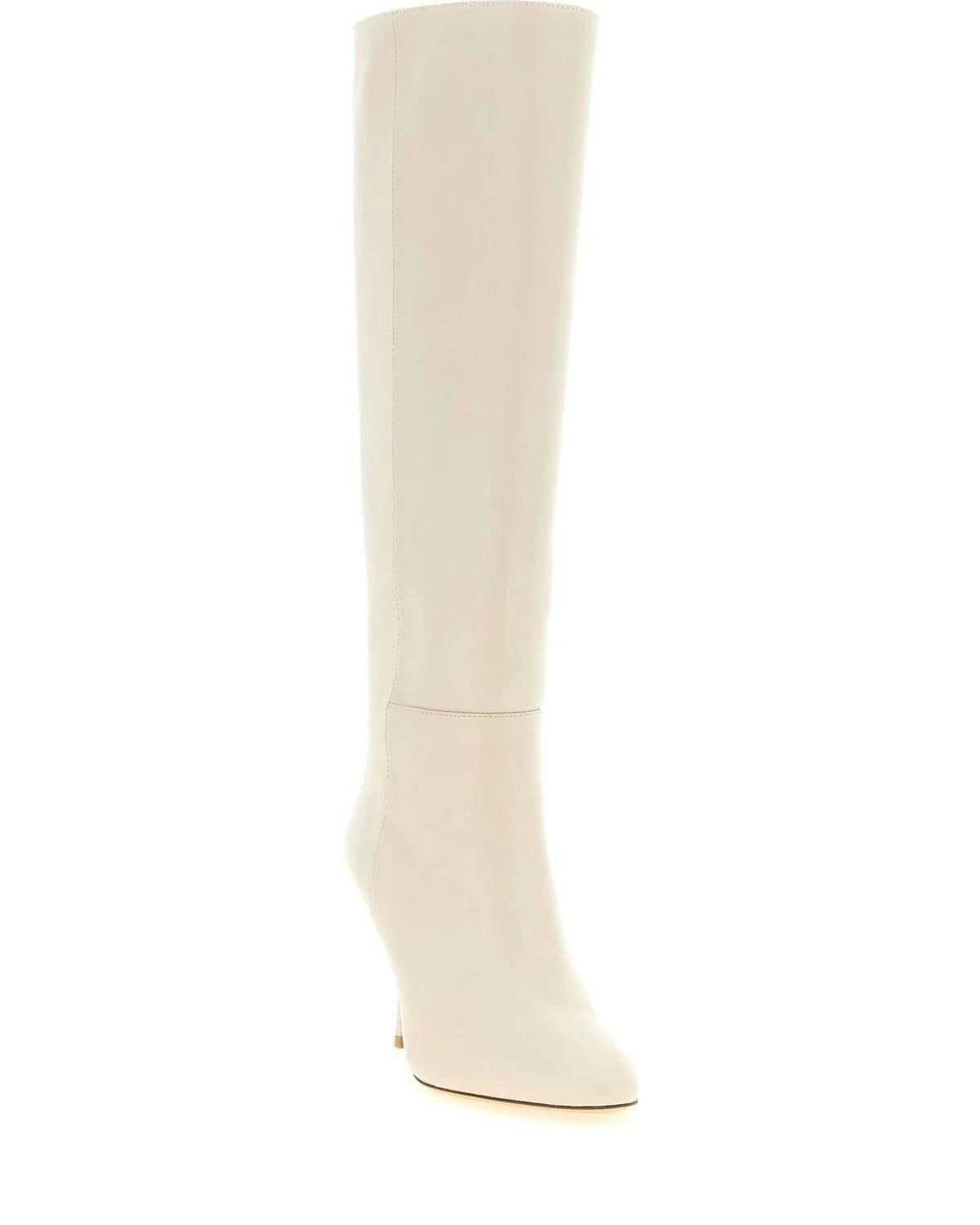 Stuart Weitzman Knee High Boots in white, Lamb Leather — view 2