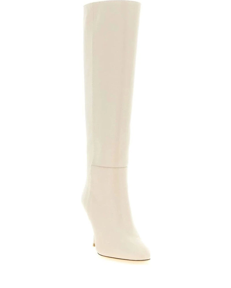 Stuart Weitzman Knee High Boots in white, Lamb Leather — view 2