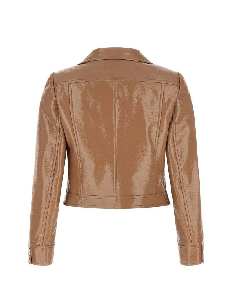 Courrèges Trucker Jacket in brown, Cotton — view 2