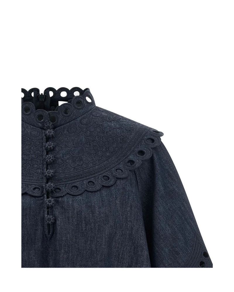 Zimmermann Blouse in blue, Cotton — view 3