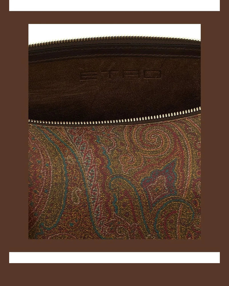 Etro Cross Body Bag in brown, Cotton — view 4