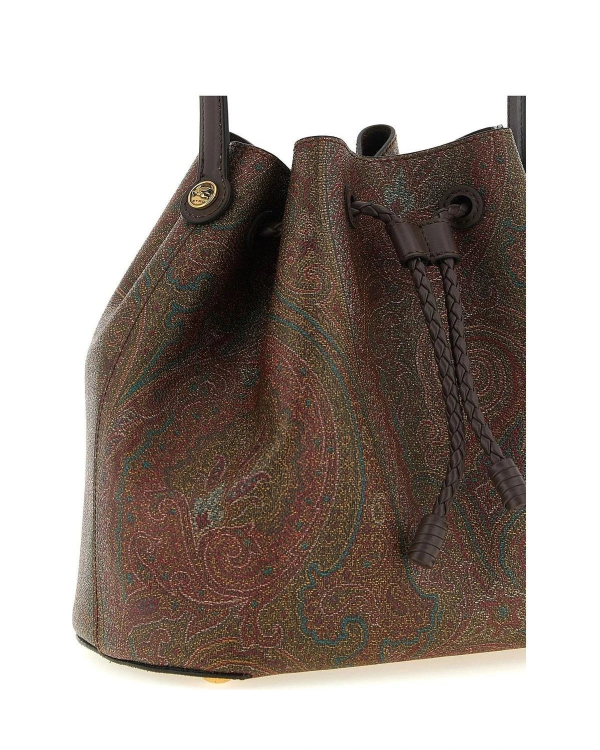 Etro Bucket Bag in brown, Cotton — view 4