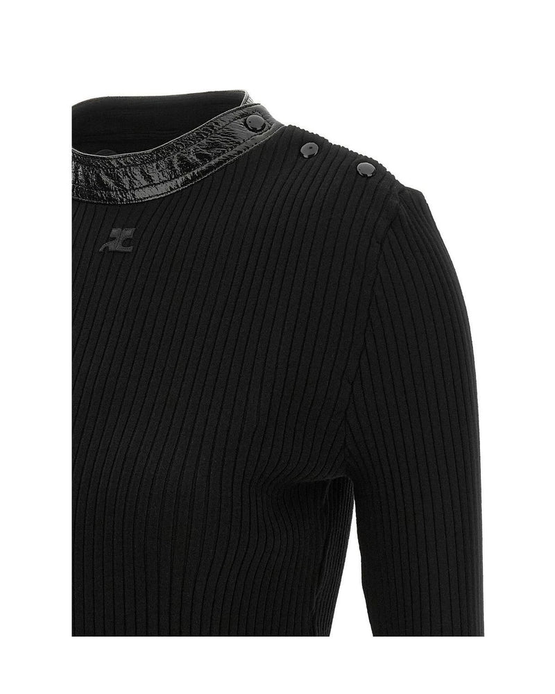 Courrèges Sweater in black, Viscose — view 4