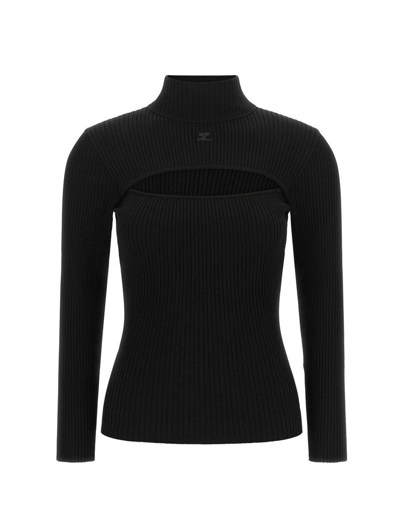 Courrèges Sweater in black, Viscose