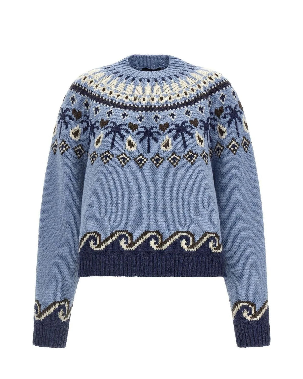 Alanui Sweater in blue, Virgin Wool