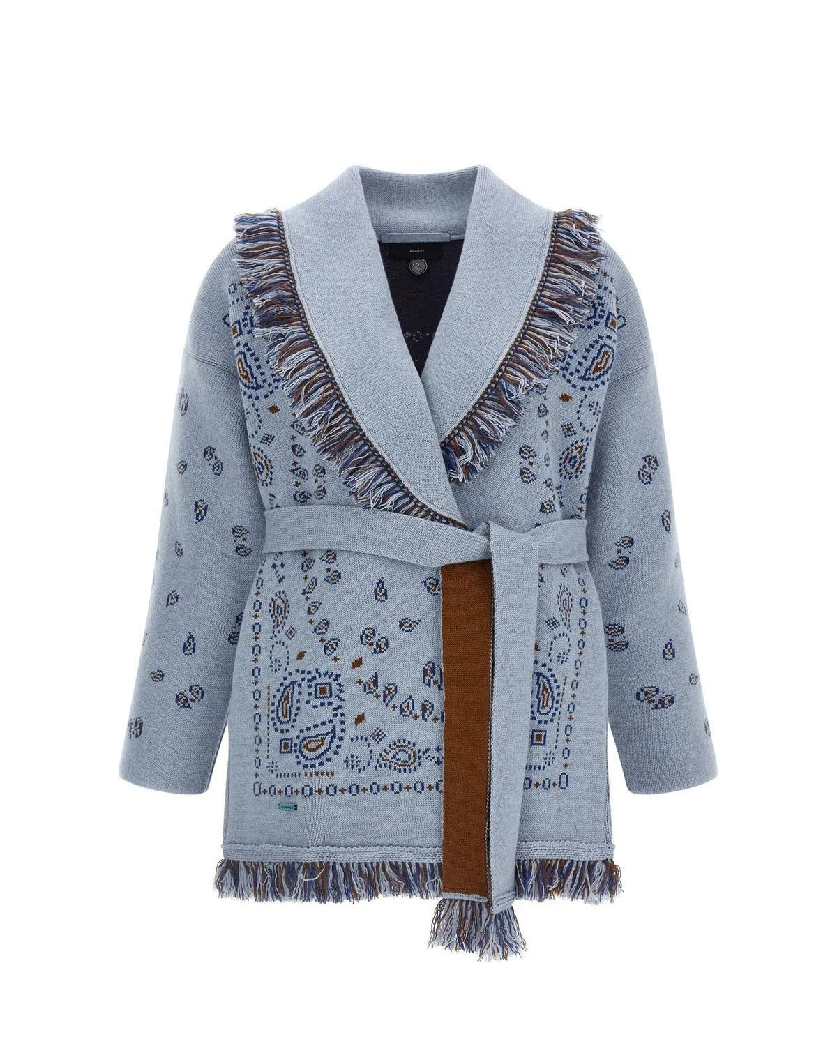 Alanui Cardigan in blue, Cashmere
