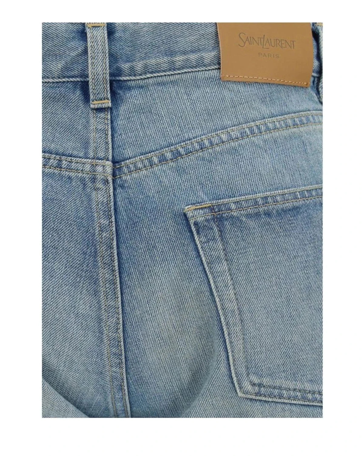 Saint Laurent Jean in blue, Cotton — view 3