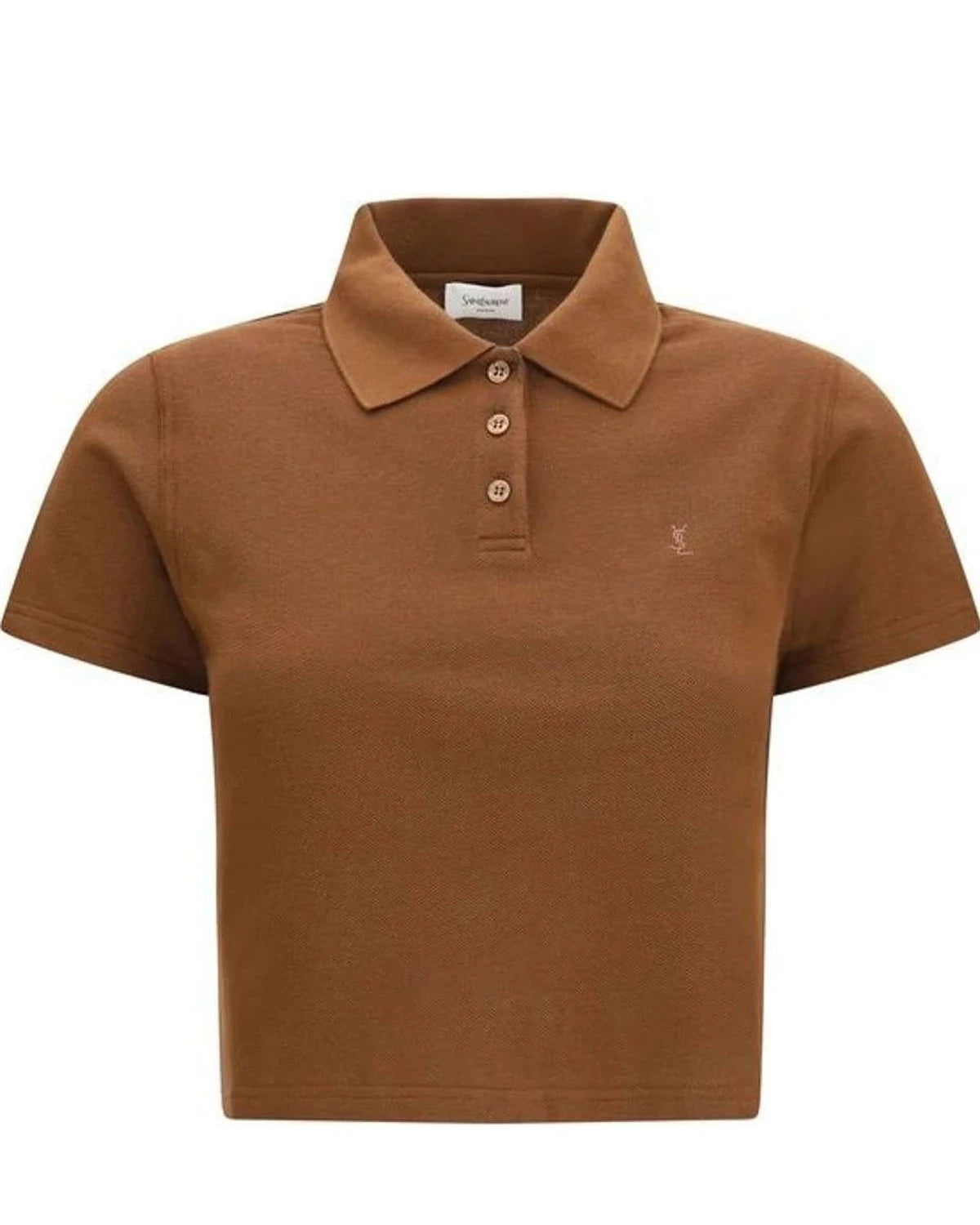 Saint Laurent Polo in brown, Cotton