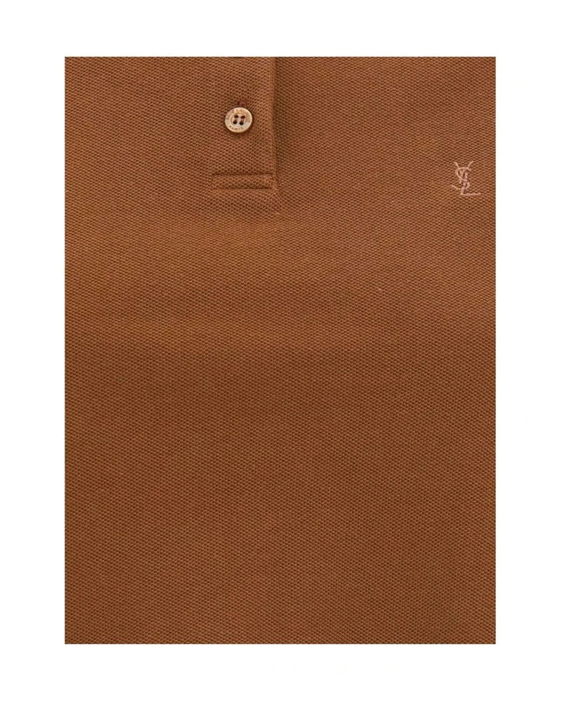 Saint Laurent Polo in brown, Cotton — view 3