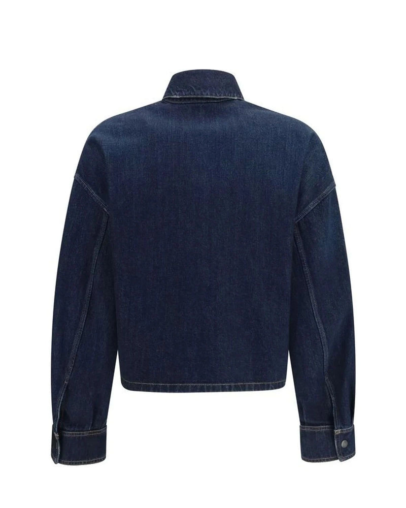 Prada Trucker Jacket in blue, Cotton — view 2