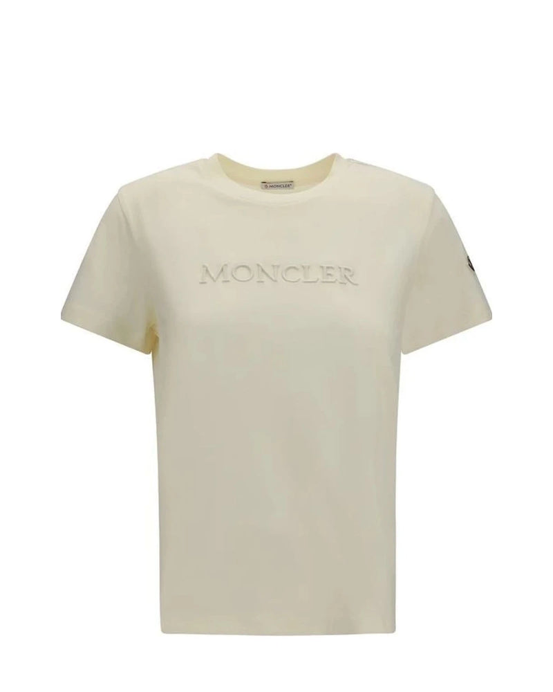 Moncler T-Shirt in beige, Cotton